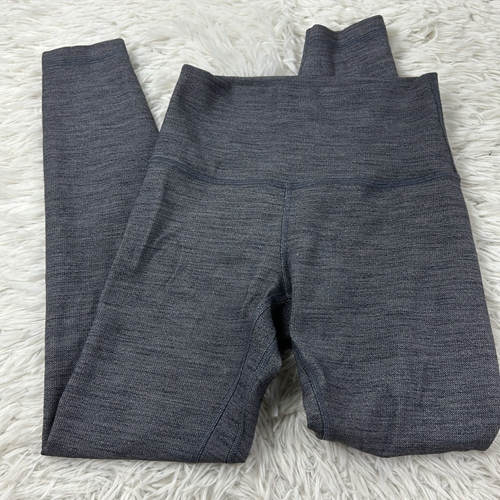 Lululemon Align Pant II 25" Mini Heathered Herringbone Heathered Black White